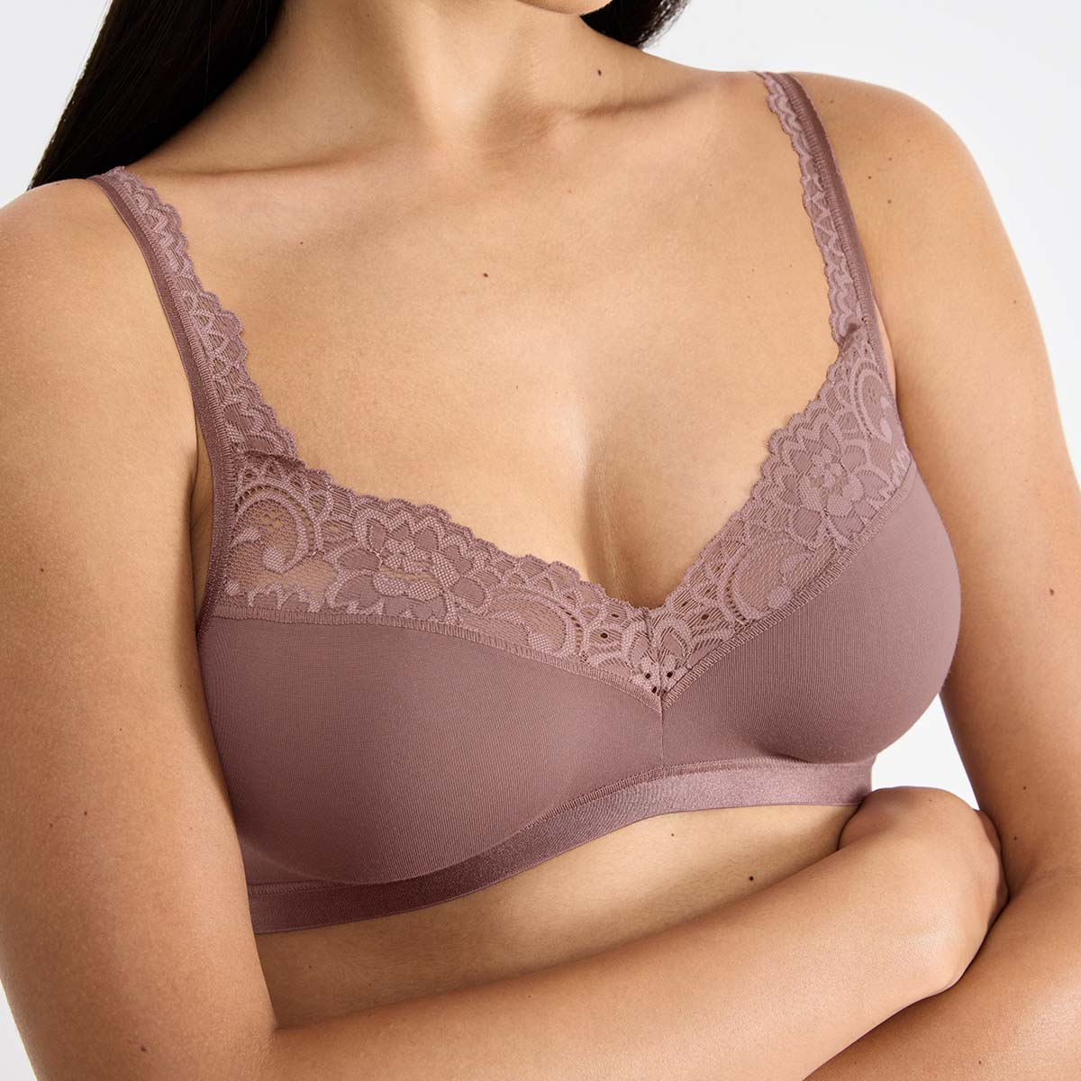 Sloggi Romance BH uden bøjle, rosa - 10031898 - 1141 - Cacao
