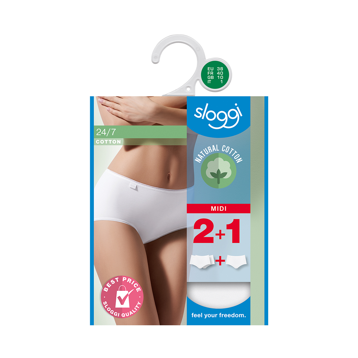 Sloggi 24/7 Cotton H 3 Pack - White - 10167221-0003
