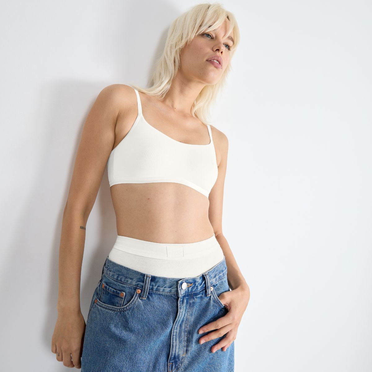 Sloggi Go Daily BH top, hvid - 10222329 - 00GZ - Silk White
