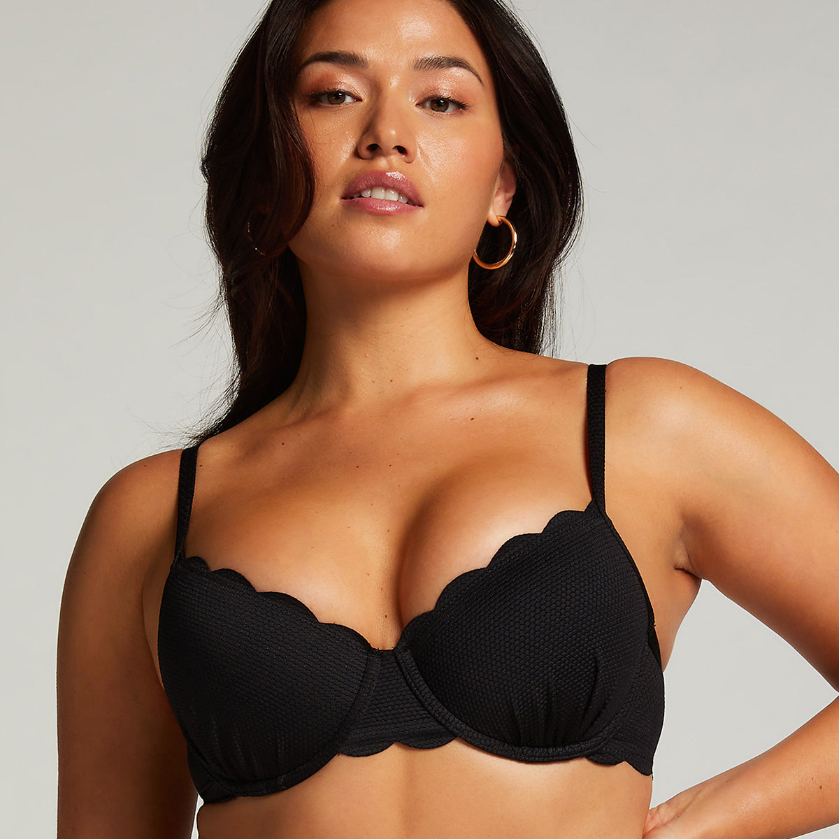 Hunkemöller scallop - Nero - 191277-NERO