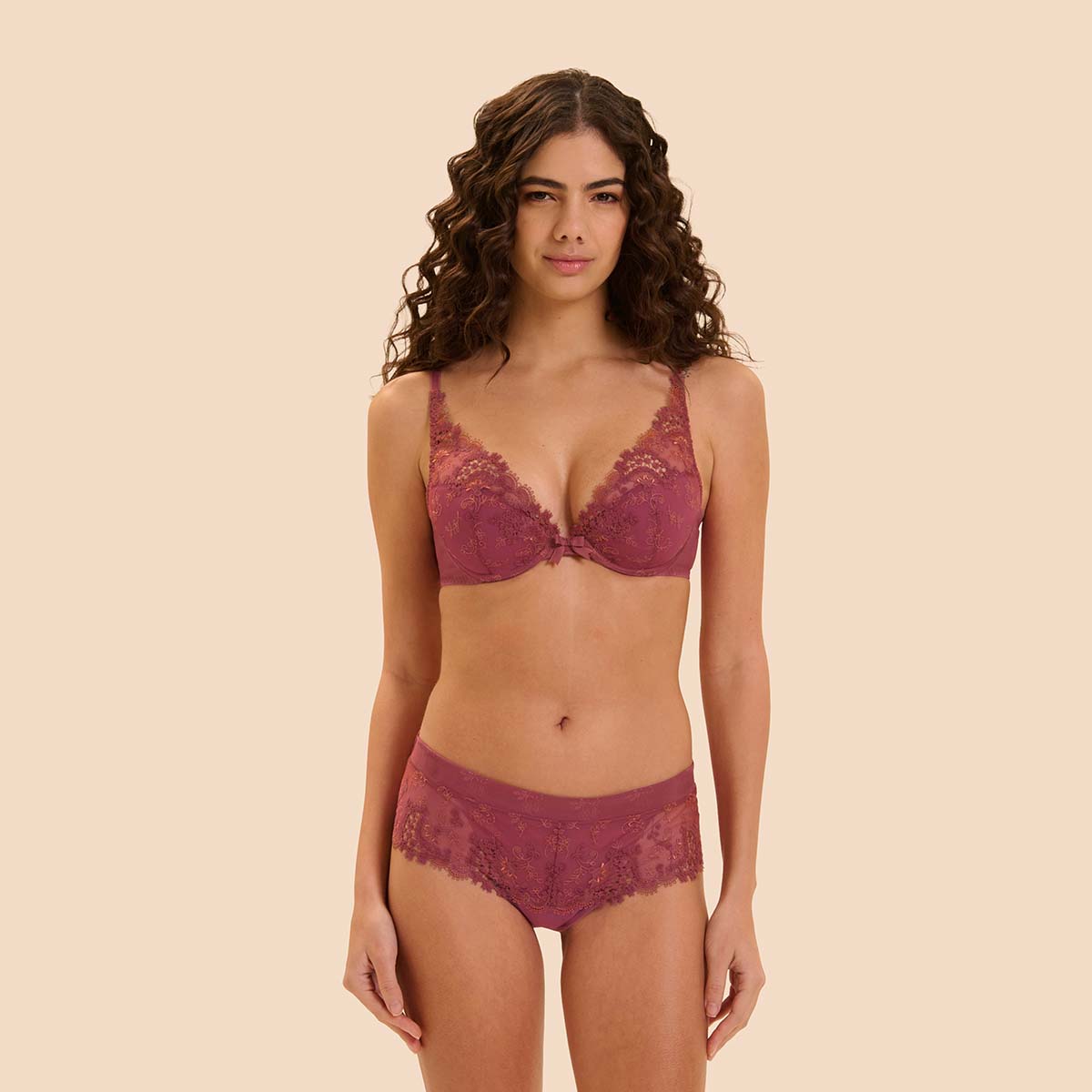 Simone Pérèle Wish push-up BH, rosa - 12B347 - 439 - Santal Pink