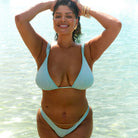 Hunkemöller Fiji Rib Triangle - Eggshell Blue - 205619-EGGSHELL BLUE