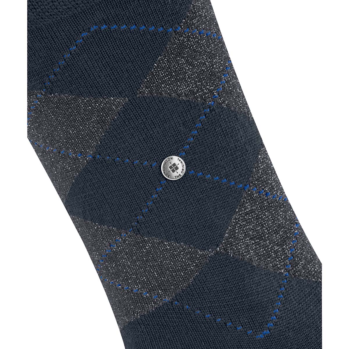 Burlington Marylebone Glitter ankelstrømper, blå - 22182 - 6125 - Marine