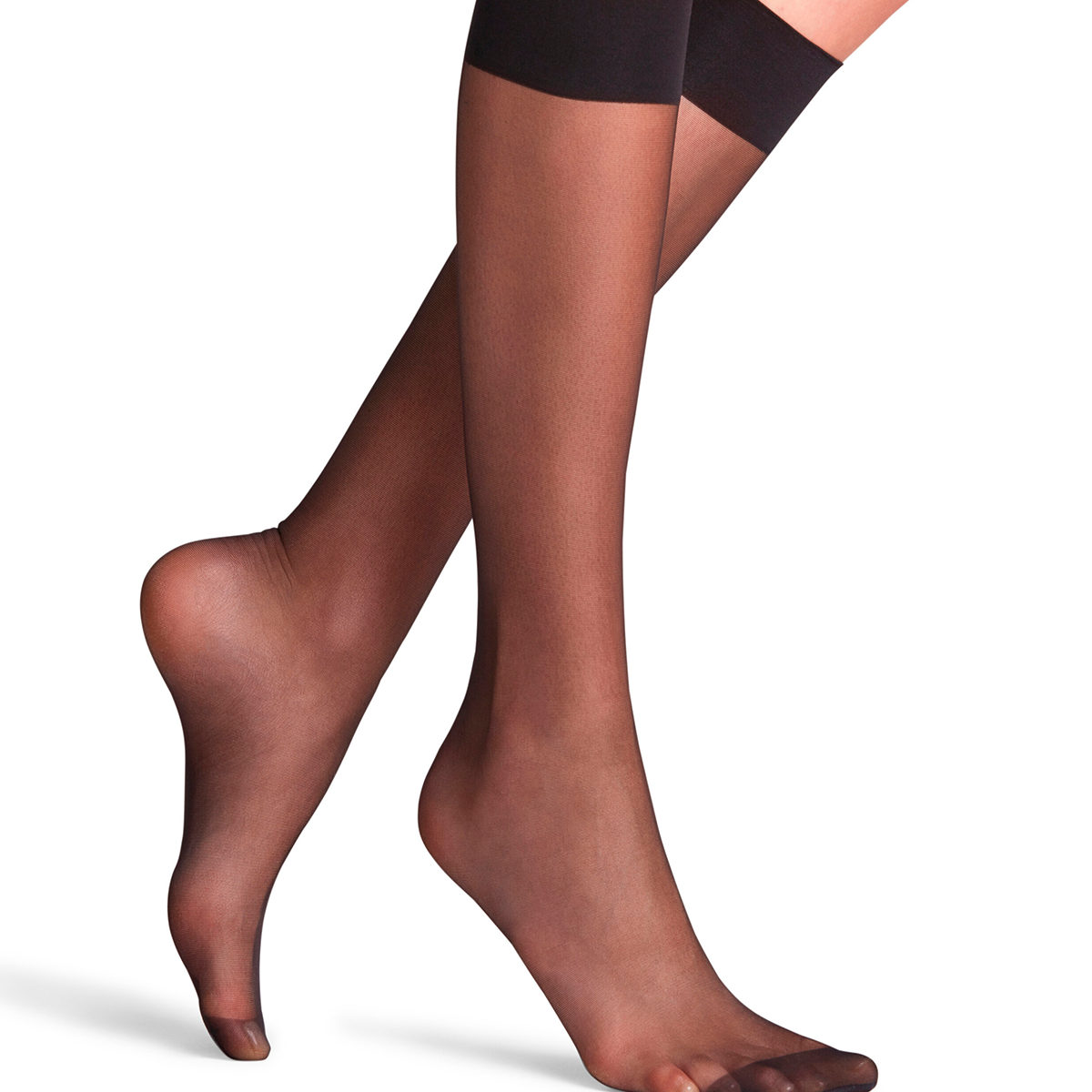 Falke Seidenglatt 15 Den Knee-High - Black - 41790-3009