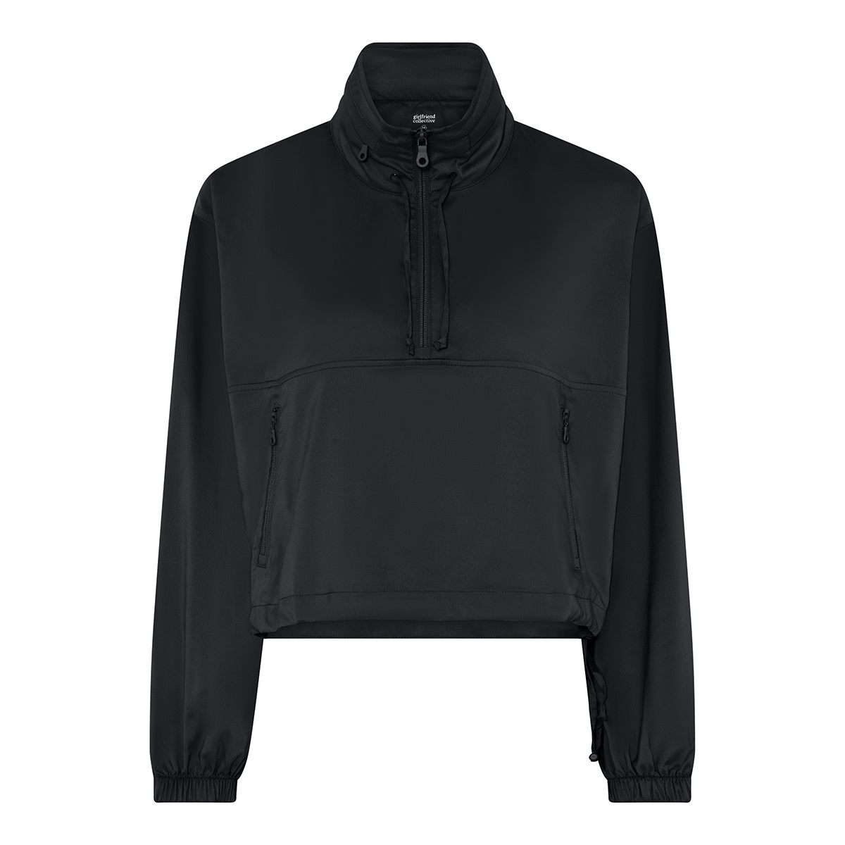 Girlfriend Collective Hummingbird Half Zip - Black - 6006-BLACK