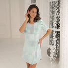 Lady Avenue Bamboo - Green Checks - 61-602-680