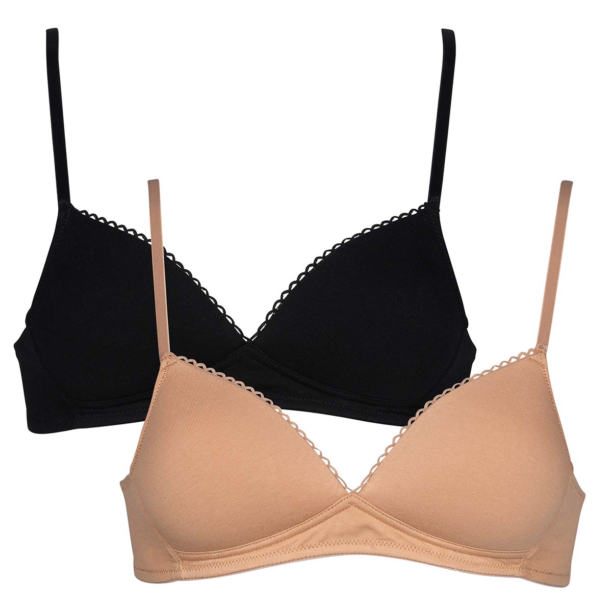 After Eden My Basic 2-pak BH uden bøjle, multi - 80.04.0001 - 019 - Powder / Black