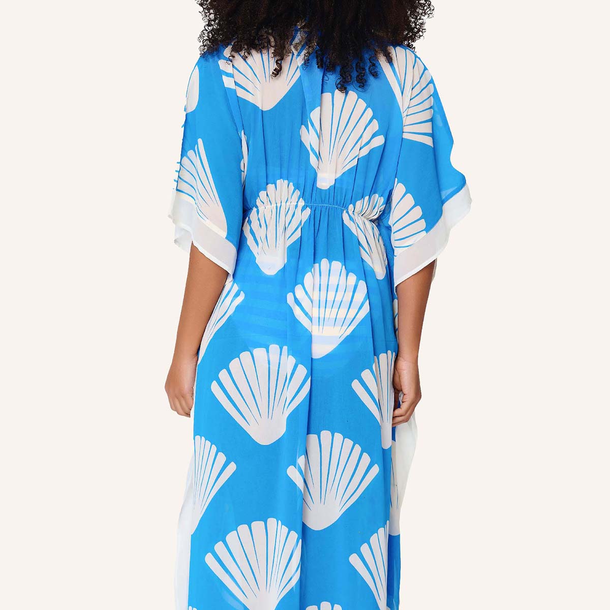 LingaDore Summer Stripes kimono, blå - 8218P-1 - 355 - Ortensia Blue Stripe