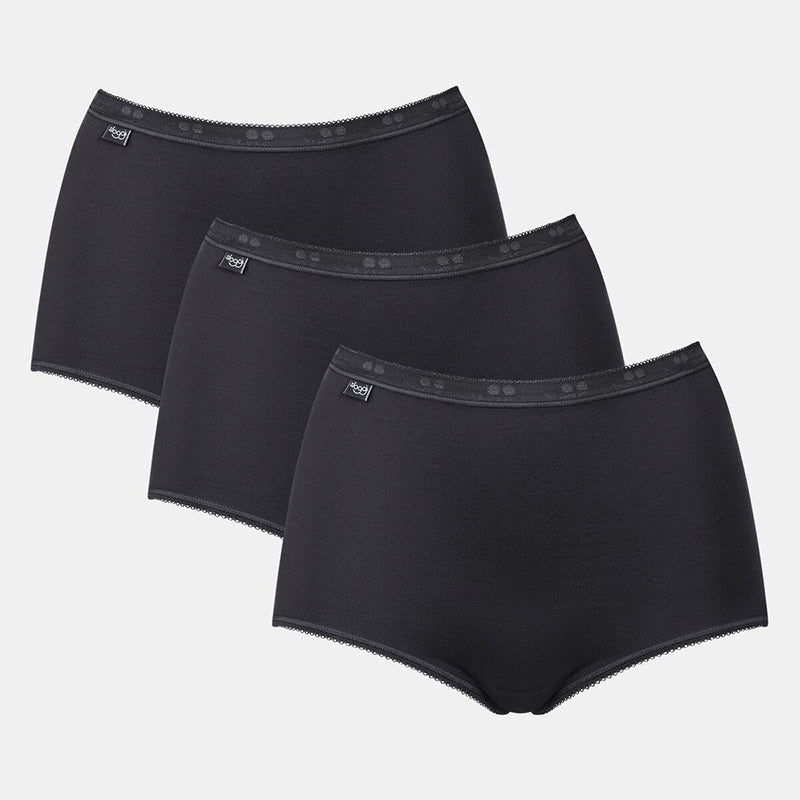 Sloggi Basic+Maxi 3-Pack - Black - 10007656-0004