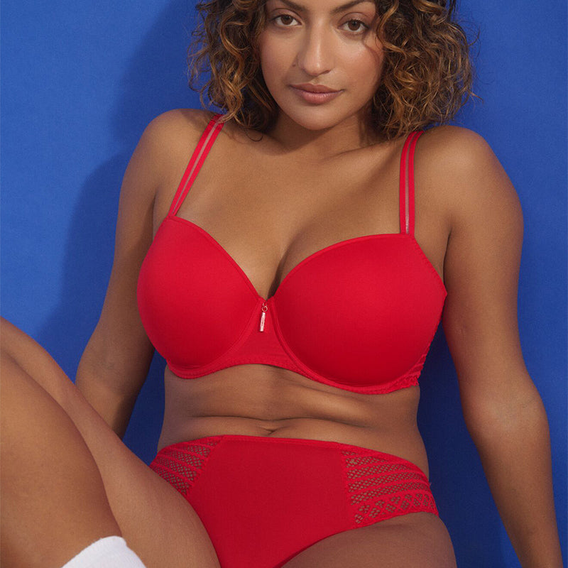 Røde BH’er med blonder