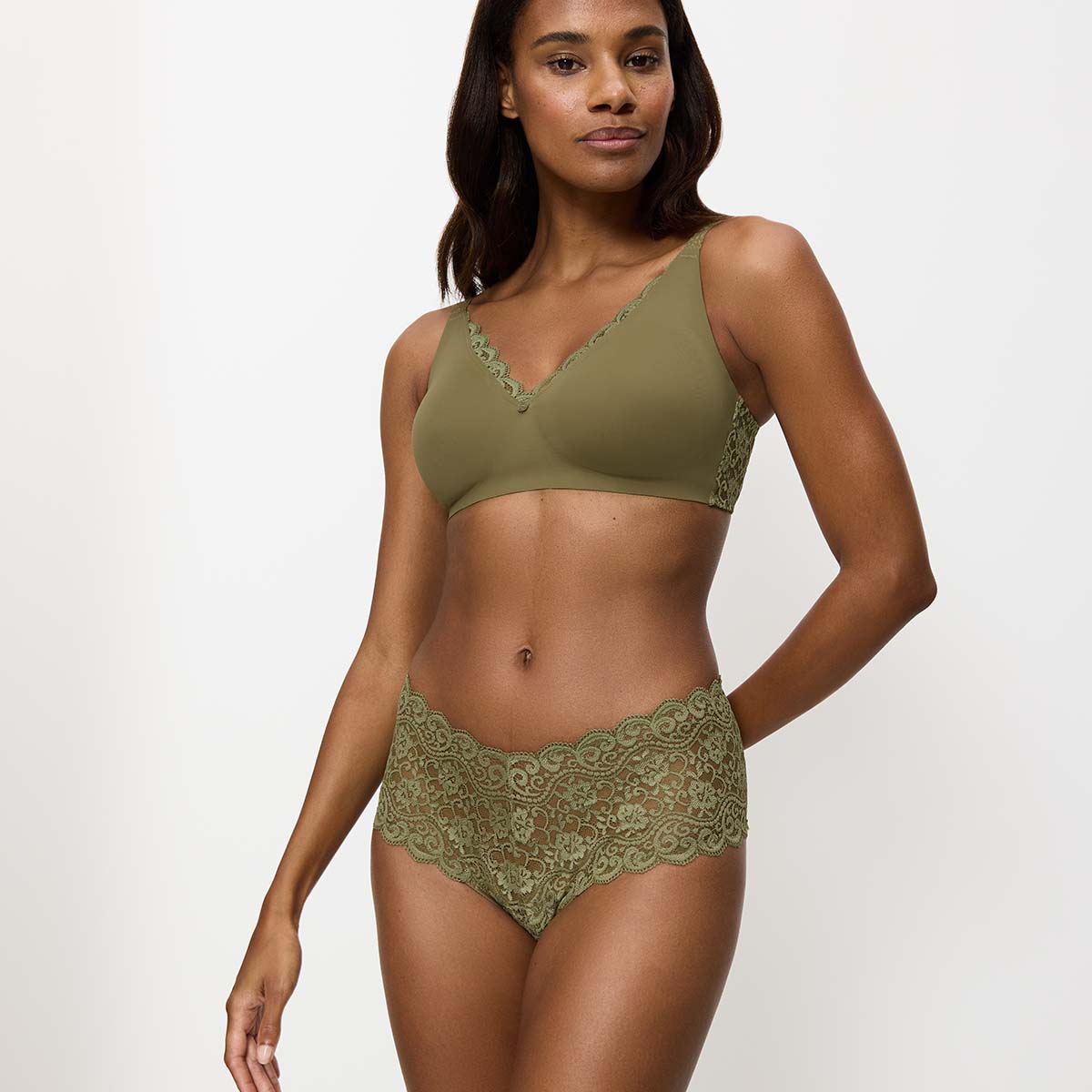 Triumph Amourette maxi trusse, grøn - 10210675 - 7309 - Martini Olive