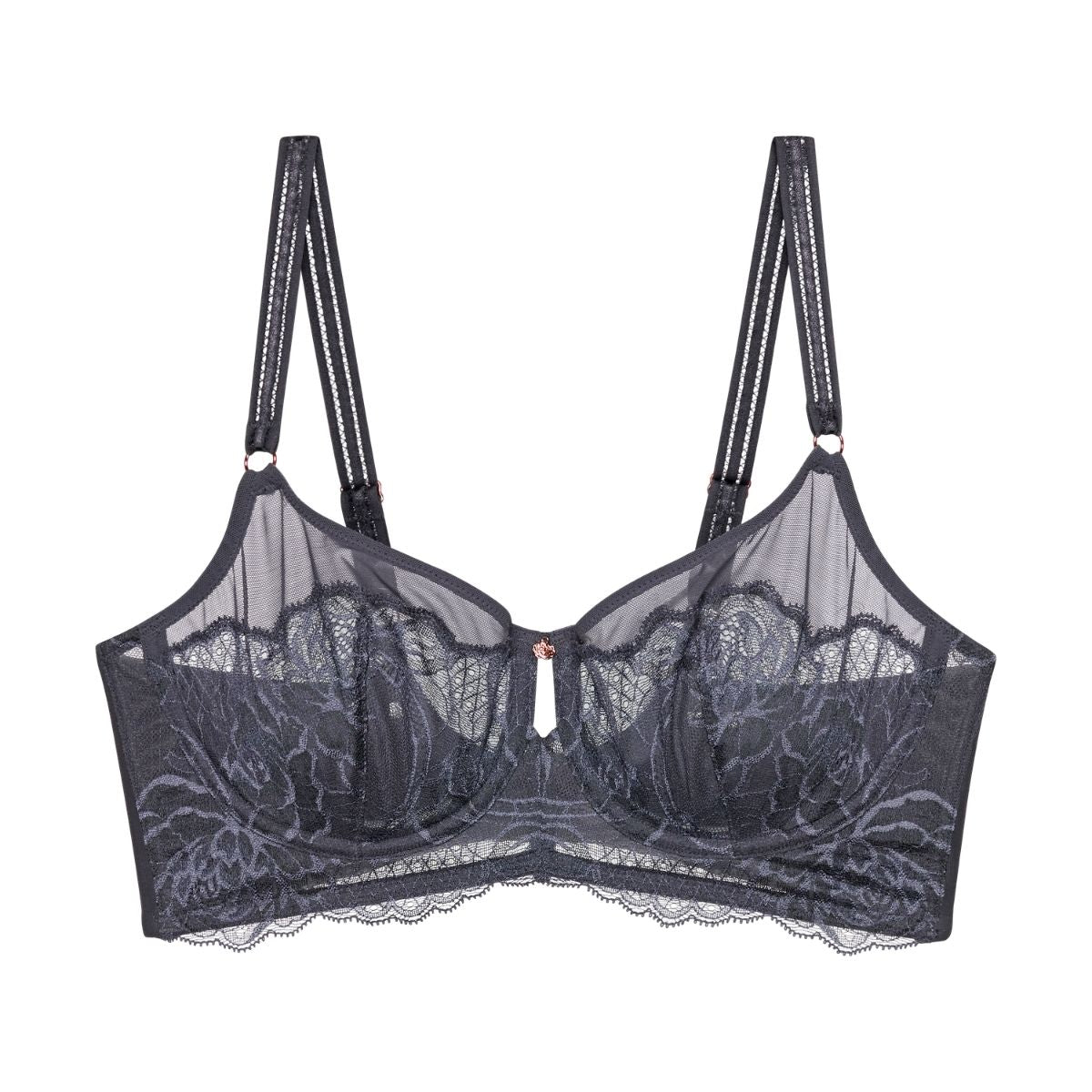Triumph Wild Peony Florale W01 BH med bøjle, grå - 10215982 - 00DK - Pebble Grey