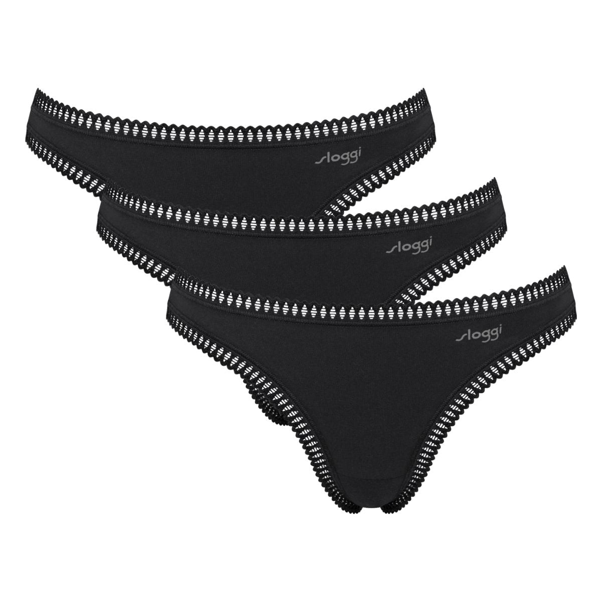 Sloggi Go Crush 3-pak g-streng, sort - 10219704 - 0004 - Black