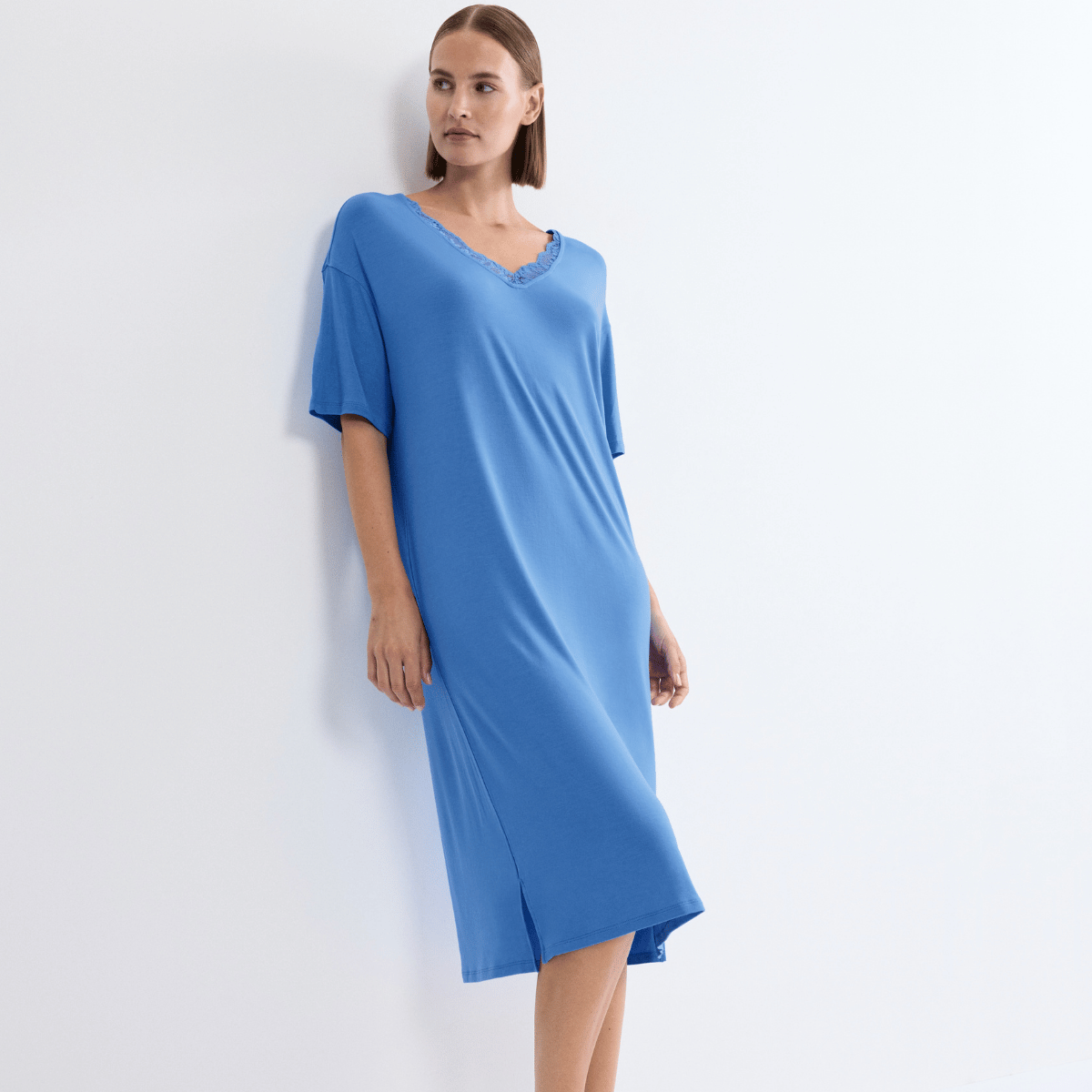 Triumph Timeless Sensuality natkjole, blå - 10222628 - 005J - Ciel