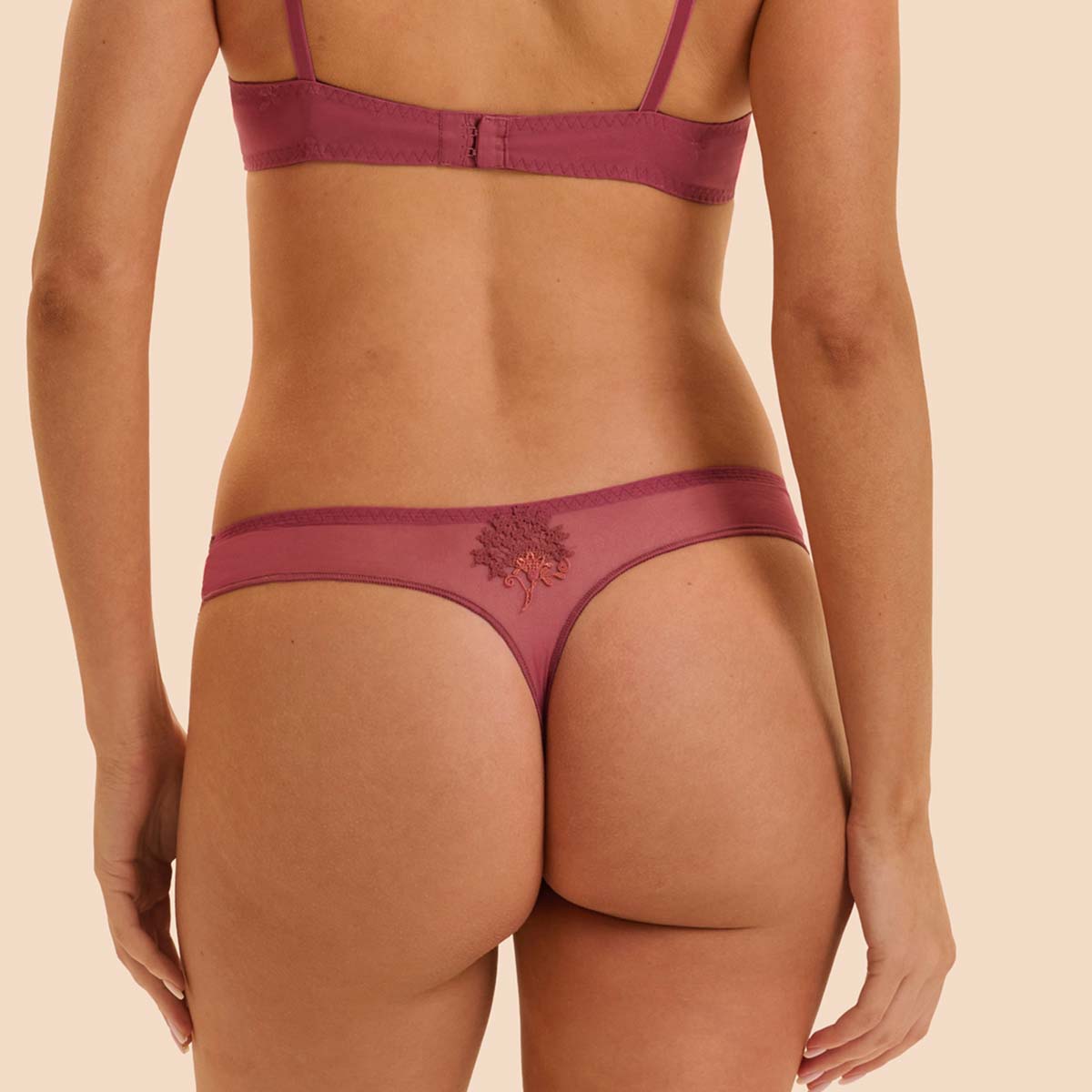 Simone Pérèle Wish tanga trusse, rosa - 12B710 - 439 - Santal Pink