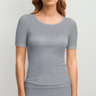 Calida True Confidence t-shirt, grå - 14135 - 857 - Platin Melé