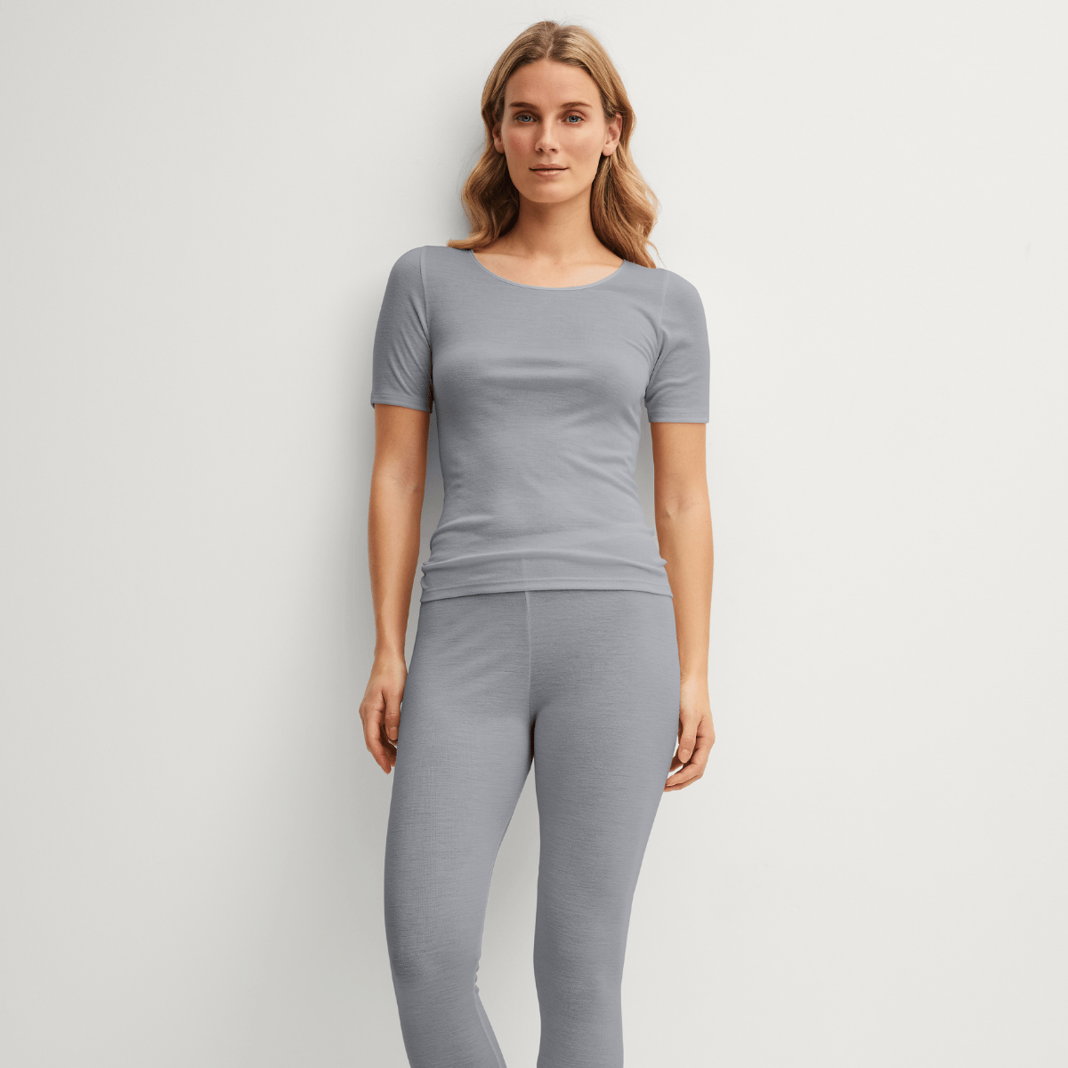 Calida True Confidence t-shirt, grå - 14135 - 857 - Platin Melé