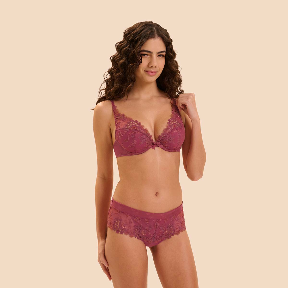 Simone Pérèle Wish push-up BH, rosa - 12B347 - 439 - Santal Pink