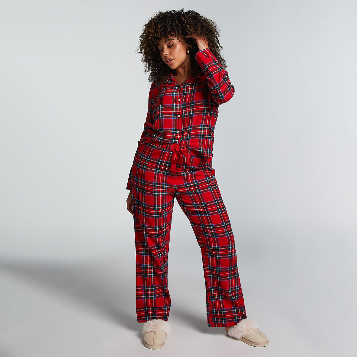 Hunkemöller Flannel Twill Check - Red Dahlia - 206652-Red Dahlia
