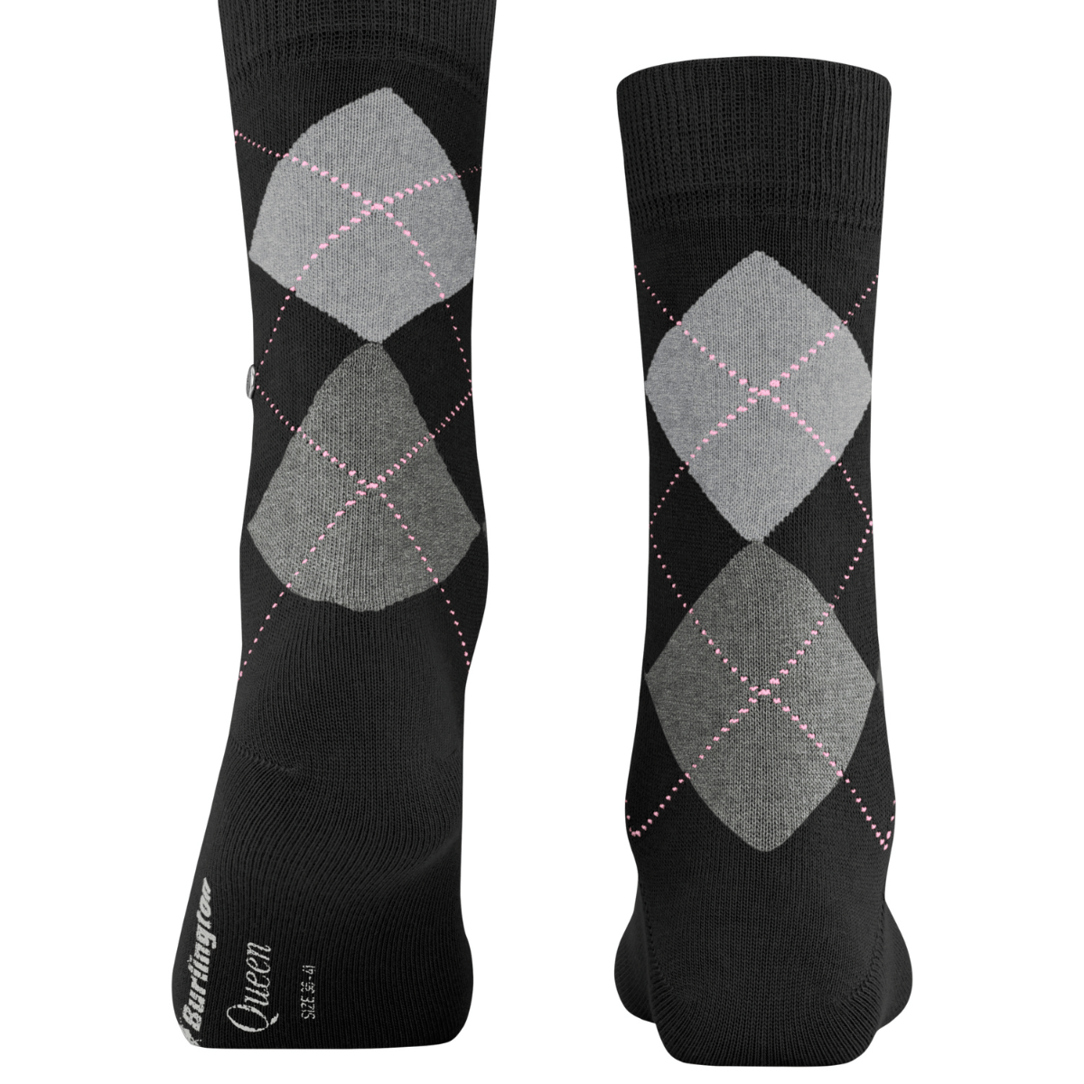 Burlington Queen ankelstrømper, sort - 22004 - 3012 - Black-aqua