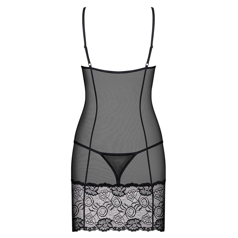 Obsessive Alluria Chemise & - Black - 2717051111-31-Black