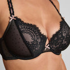 Hunkemöller Dorothy BH med bøjle, sort - 303959 - CAVIAR - Caviar