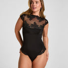 Hunkemöller Rosie bodystocking, sort - 305942 - Caviar - Caviar