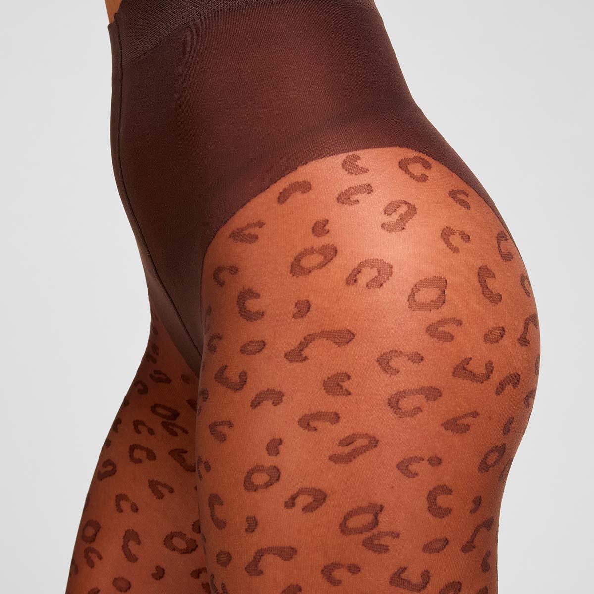 Hunkemöller 15 Den strømpebukser, leopard - 306938 - Chicory Coffee - Chicory Coffee