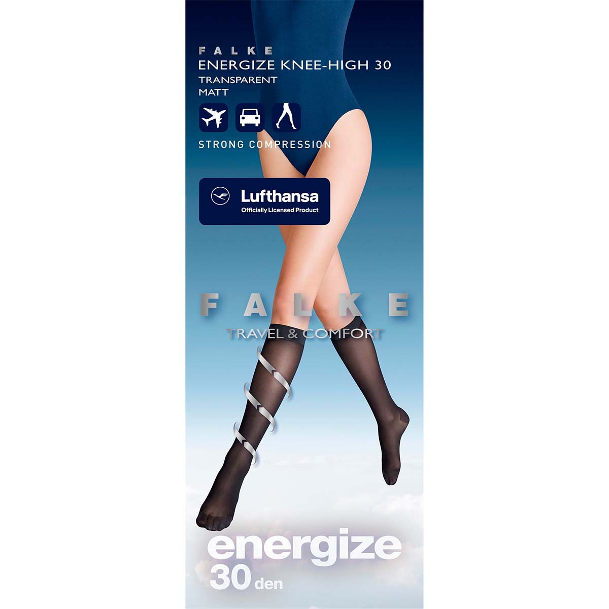 Falke Energize 30 Den støttestrømper, sort - 41763 - 3009 - Black