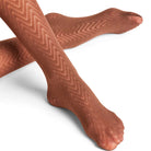 Falke Chevron strømpebukser, brun - 42351 - 5080 - Chocolate