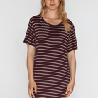 CCDK Nicole natkjole, lilla - 60210 - 3046 - Fudge Stripe