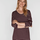 CCDK Nicole natkjole, lilla - 60212 - 3046 - Fudge Stripe