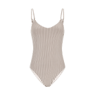 CCDK Brielle badedragt uden bøjle, beige - 65023 - 8032 - Chocolate Chip Stripe