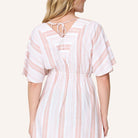 LingaDore Summer Stripes strandkjole, hvid - 8229 - 139 - Beige Stripes