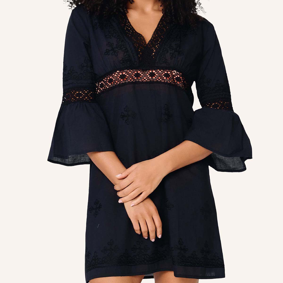 LingaDore Cool & Breezy strandkjole, sort - 8236 - 02 - Black