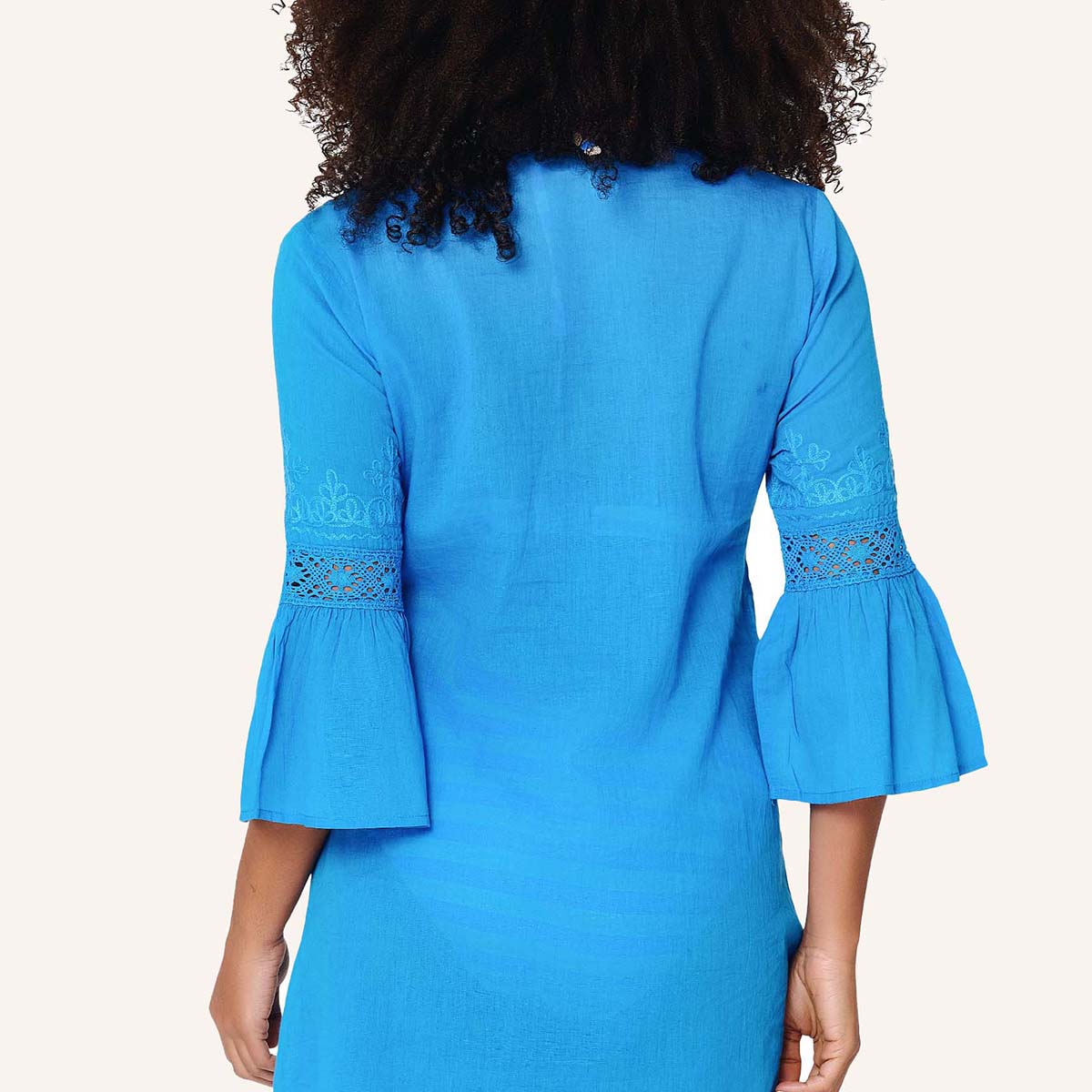 LingaDore Cool & Breezy strandkjole, blå - 8236 - 368 - Ortensia Blue