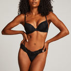 Hunkemöller Ellena 3-Pack g-streng, sort - 304025 - CAVIAR - Caviar