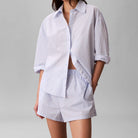 Calvin Klein shorts, lyseblå - LV00QS7596 - 2NE - Sera Stripe Blue Descent